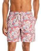 Faherty Beacon Stretch Quick Dry Floral Print Regular Fit Swim Trunks