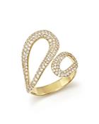 Ippolita 18k Yellow Gold Cherish Diamond Bypass Ring