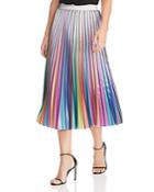 Lucy Paris Rainbow Pleated Midi Skirt