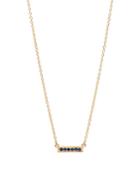 Anna Beck Blue Sapphire Bar Necklace In 18k Gold-plated Sterling Silver, 16
