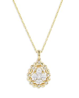 Bloomingdale's Diamond Cluster Pendant Necklace In 14k Yellow Gold, 18 - 100% Exclusive