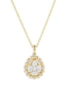 Bloomingdale's Diamond Cluster Pendant Necklace In 14k Yellow Gold, 18 - 100% Exclusive
