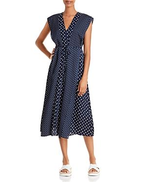 Theory Micro Link Silk Georgette Overlay Dress