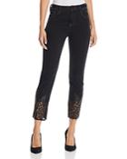J Brand Ruby High Rise Crop Stovepipe Jeans In Moonlight Laser Lace
