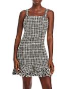 Aqua Metallic Tweed Square Neck Dress - 100% Exclusive