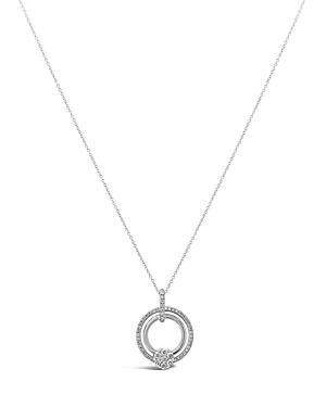 Hulchi Belluni 18k White Gold Tresore Diamond Ring Pendant Necklace, 16