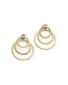 14k Yellow Gold Front-back Triple Ring Earrings - 100% Exclusive