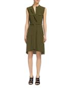 Whistles Silk Belted Shirt Dress
