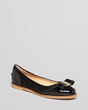 Salvatore Ferragamo Logo Bow Ballet Flats - Rolina