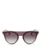 Valentino Cat Eye Shield Sunglasses, 135mm