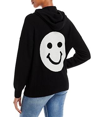 Aqua Smiley Intarsia Cashmere Hoodie - 100% Exclusive