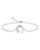 De Beers Forevermark 18k White Gold Avaanti Diamond Horseshoe Chain Bracelet