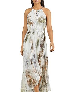 Ted Baker Vanilla Dip Hem Pleated Dress