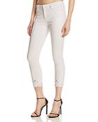 Kendall And Kylie Eyelet Hem Jeans In Bright White