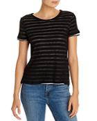 Majestic Filatures Striped Double-layer Tee