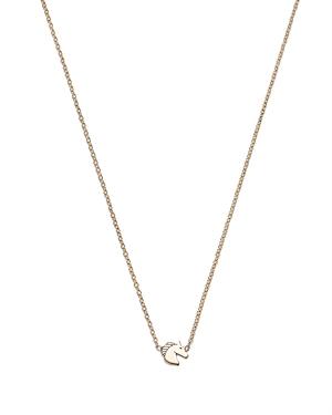 Zoe Chicco 14k Yellow Gold Itty Bitty Symbols Unicorn Pendant Necklace, 14-16