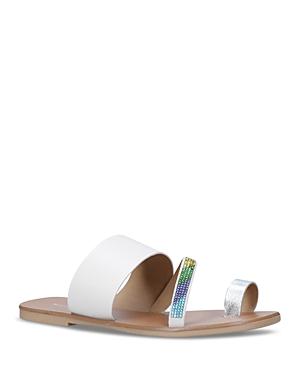 Kurt Geiger London Women's Dawn Rainbow Crystal Slide Sandals