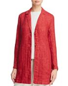 Eileen Fisher Petites Organic Linen Notch Collar Jacket