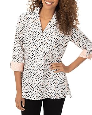 Foxcroft Non-iron Modern Dots Tunic Top