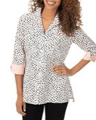 Foxcroft Non-iron Modern Dots Tunic Top