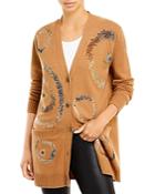 Libertine Crystal Swirls Cashmere Long Cardigan