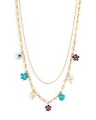 Aqua Layered Bead Necklace, 17.5 - 100% Exclusive