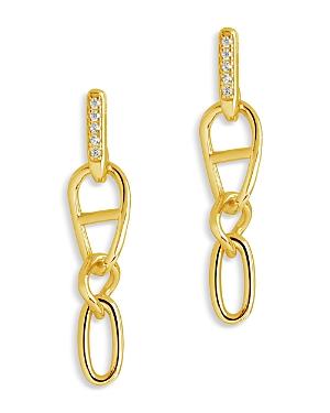 Sterling Forever Chicago Dangle Stud Earrings