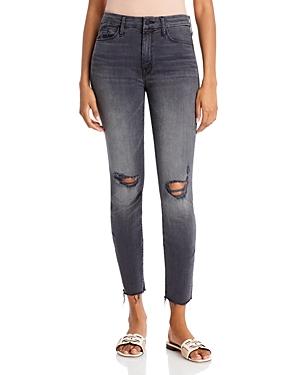 Mother The Looker Ankle Fray Jeans In Burned Out Lanterns