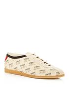 Gucci Men's Falacer Invite Print Leather Lace Up Sneakers