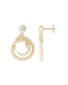 Natori Dragon Open Dangle Diamond Earrings In 14k Yellow Gold