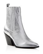Aqua Women's Ciao Pointed Toe Metallic Leather Booties - 100% Exclusive