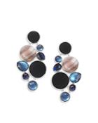 Ippolita Sterling Silver Wonderland Multi Stone Doublet Chandelier Earrings In Astro