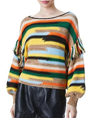 Alice And Olivia Claudette Fringe Sleeve Sweater