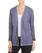 Nic And Zoe Striped Space Open-front Cardigan