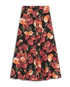 The Kooples Floral Print Silk Skirt