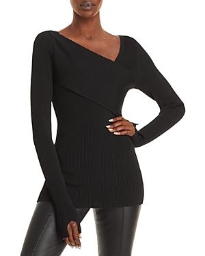 Jason Wu Ribbed Asymmetric Neck Sweater