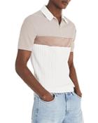 Reiss Mercy Quarter Zip Colorblocked Polo