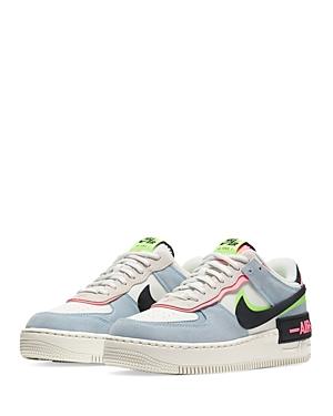 Nike Women's Air Force 1 Shadow Suede Accent Layered Low Top Sneakers