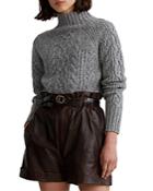 Polo Ralph Lauren Cable Knit Wool Blend Turtleneck Sweater