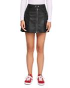 Free People Faux Leather A-line Mini Skirt