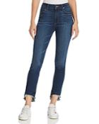 Paige Hoxton Frayed Arched-hem Jeans In Auburn