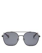 Polaroid Unisex Polarized Brow Bar Aviator Sunglasses, 57mm