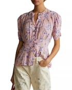 Polo Ralph Lauren Smocked Floral Blouse