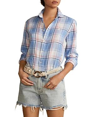 Polo Ralph Lauren Plaid Linen Button Down Shirt