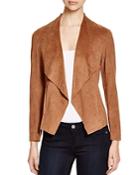 Alison Andrews Draped Faux Suede Jacket