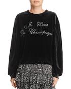 Misa Los Angeles Champagne Velvet Sweatshirt