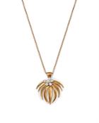 Annette Ferdinandsen Design 14k Yellow Cultured Pearl Palm Pendant Necklace, 18