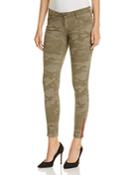 Etienne Marcel Ankle Zip Skinny Jeans In Camo Green - Compare At $195