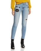7 For All Mankind Ankle Skinny Jeans In Sanded Light With Eyes