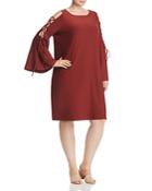 Love Scarlett Plus Lace-up Bell-sleeve Dress - 100% Exclusive
